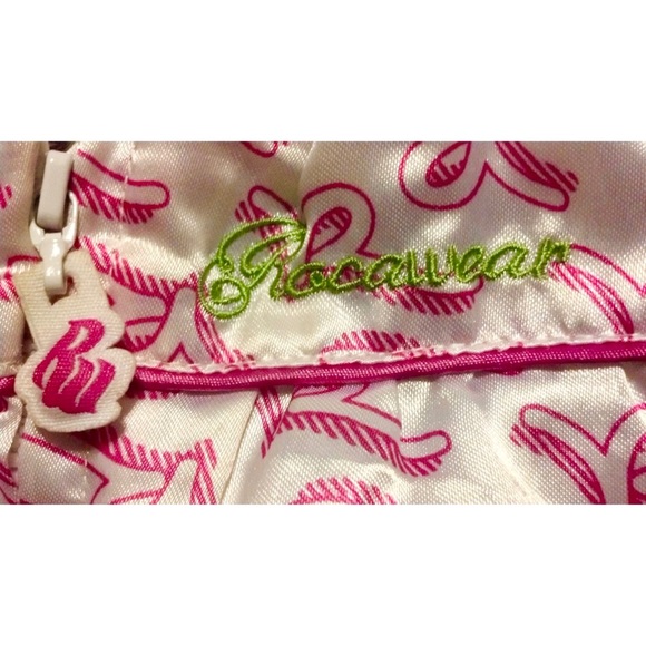 Girl's Sz 6-9 M Month Shiny Pink/ White Rocawear Coat Jacket Plus NWT Gloves - Picture 3 of 10